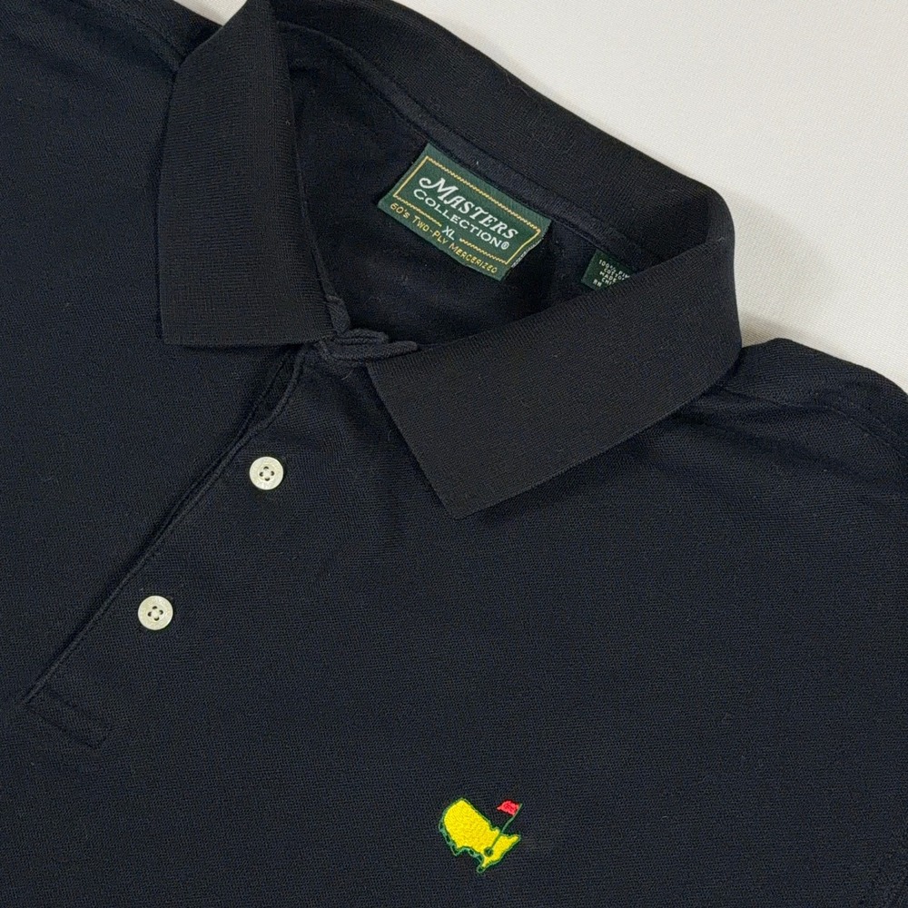 Masters Collection Polo Shirt 60s Two-Ply Mercerized Pima Cotton XL Black Golf